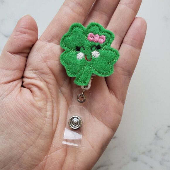 St Patrick's Day Badge Reels - Teacher Badge Reel - Retractable ID Badge Clips - Picture 1 of 5
